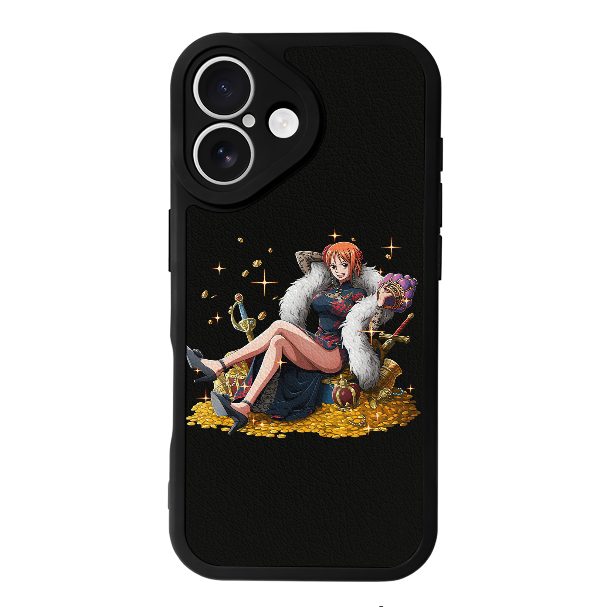 （画像用） ワンピース ナミ ONE PIECE Nami 【iPhone 16シリーズ対応】シリコンスマホケース（レザー調） 材質：シリコン